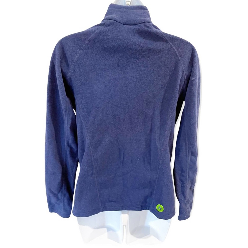 Marmot Fleece Long Sleeve Full Zip Jacket Blue with Green Accents Size Medium - Picture 4 of 13